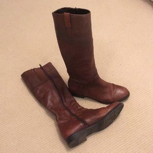Little Burgundy Brown Leather Boots